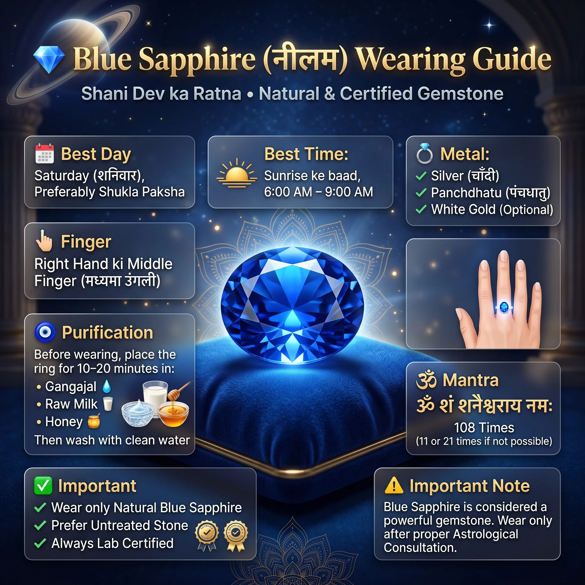 Blue Sapphire (Neelam) Sri lanka - View 2