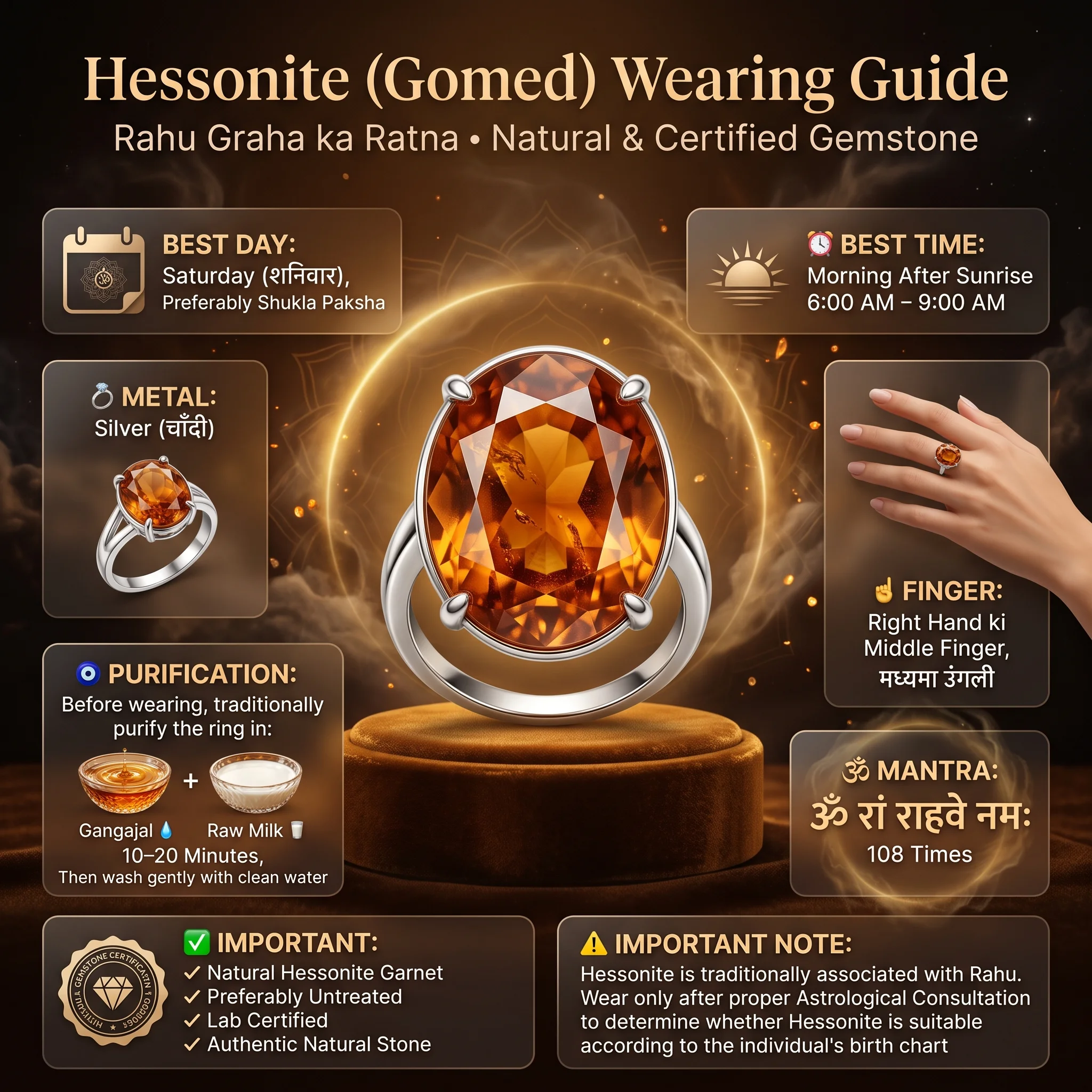 Hessonite (Gomed) Tanzania - View 2