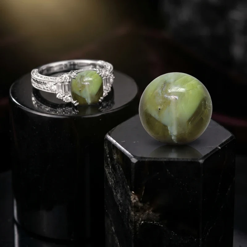 Natural Sri lanka Cat's Eye (Lehsunia) - Certified Top Premium Quality Grade Gemstone