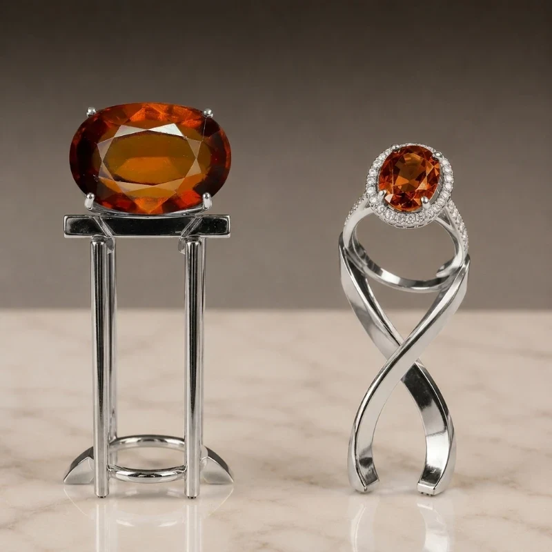 Natural Sri Lanka Hessonite (Gomed) - Certified High Premium Quality Grade Gemstone