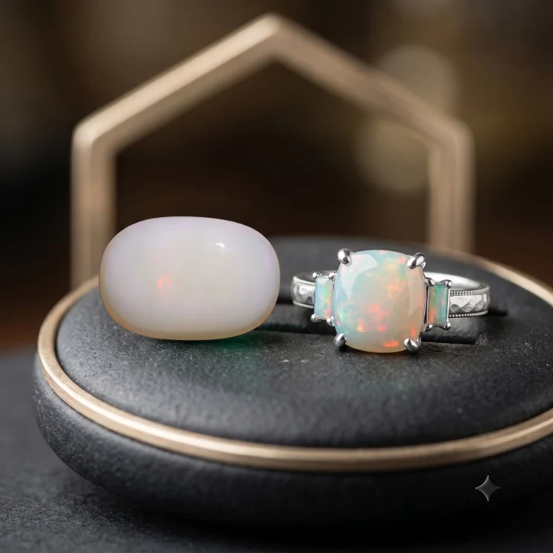 Natural Australia Opal - Certified Fine Value Quality Grade Gemstone
