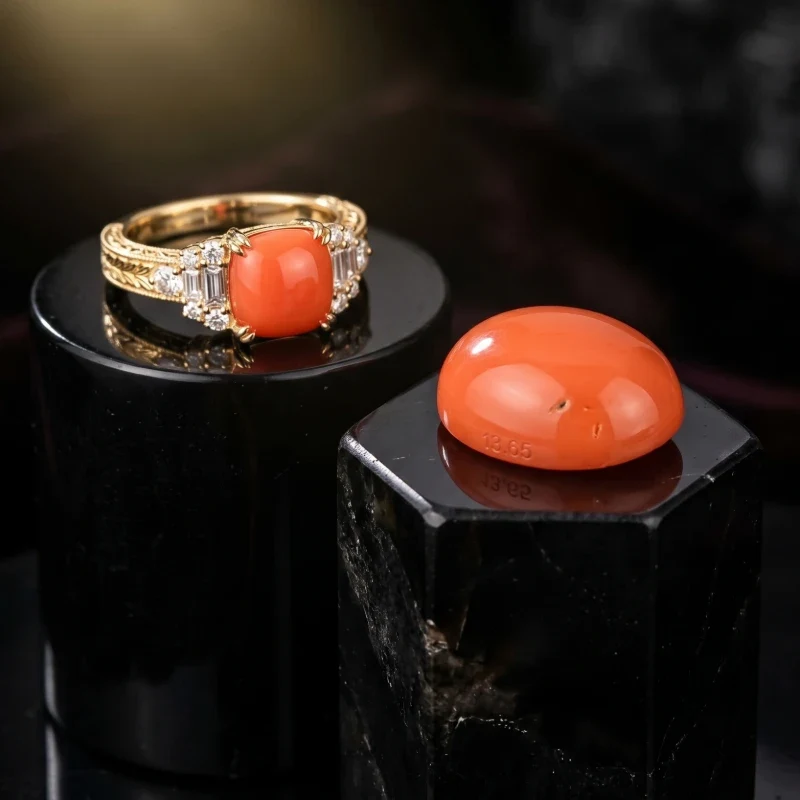 Natural Italy Red Coral (Moonga) - Certified Top Premium Quality Grade Gemstone
