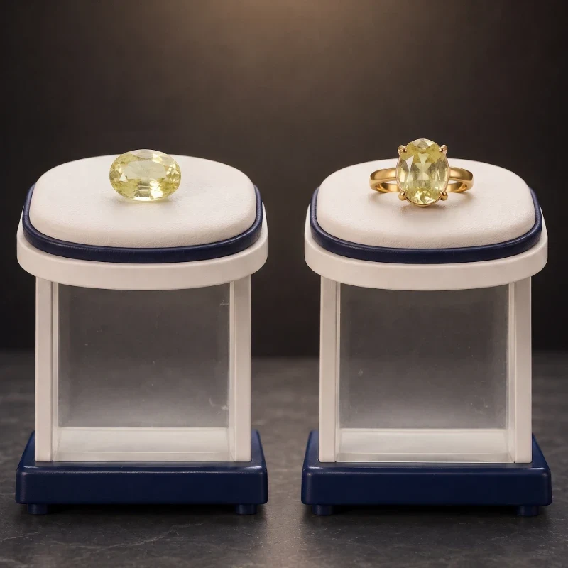 Natural Bangkok Yellow Sapphire (Pukhraj) - Certified Fine Premium Quality Grade Gemstone