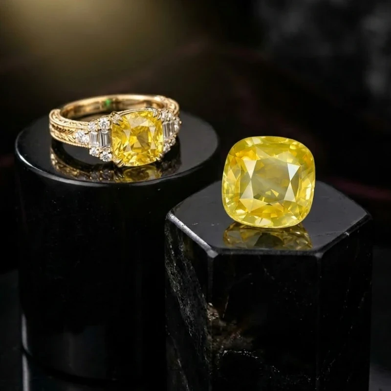 Natural Bangkok Yellow Sapphire (Pukhraj) - Certified Top Premium Quality Grade Gemstone